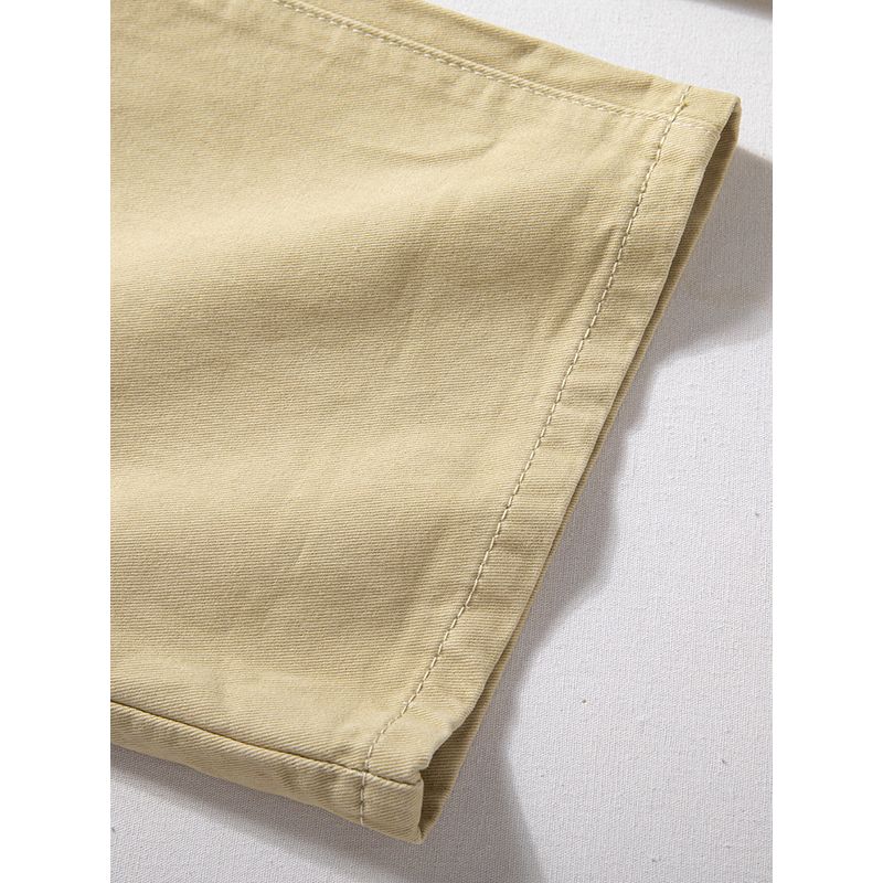 Men's Casual Pants 2024 New Style Washed Pure Cotton Comfortable Pants Trendy Brand Loose Straight Long Pants