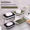 Double-Layer Wall-Mounted No-Drill Soap Holder with Suction Cups for Bathroom