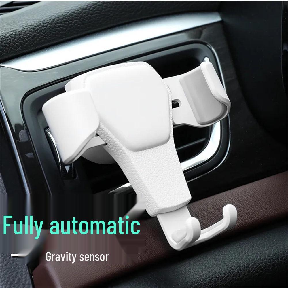 New Gravity Metal Car Phone Holder: Multifunctional Air Vent Mount with Buckle Support