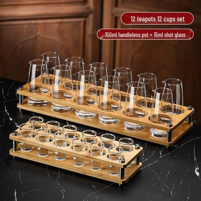 Premium Handmade Glass Baijiu Dispenser & Cup Set