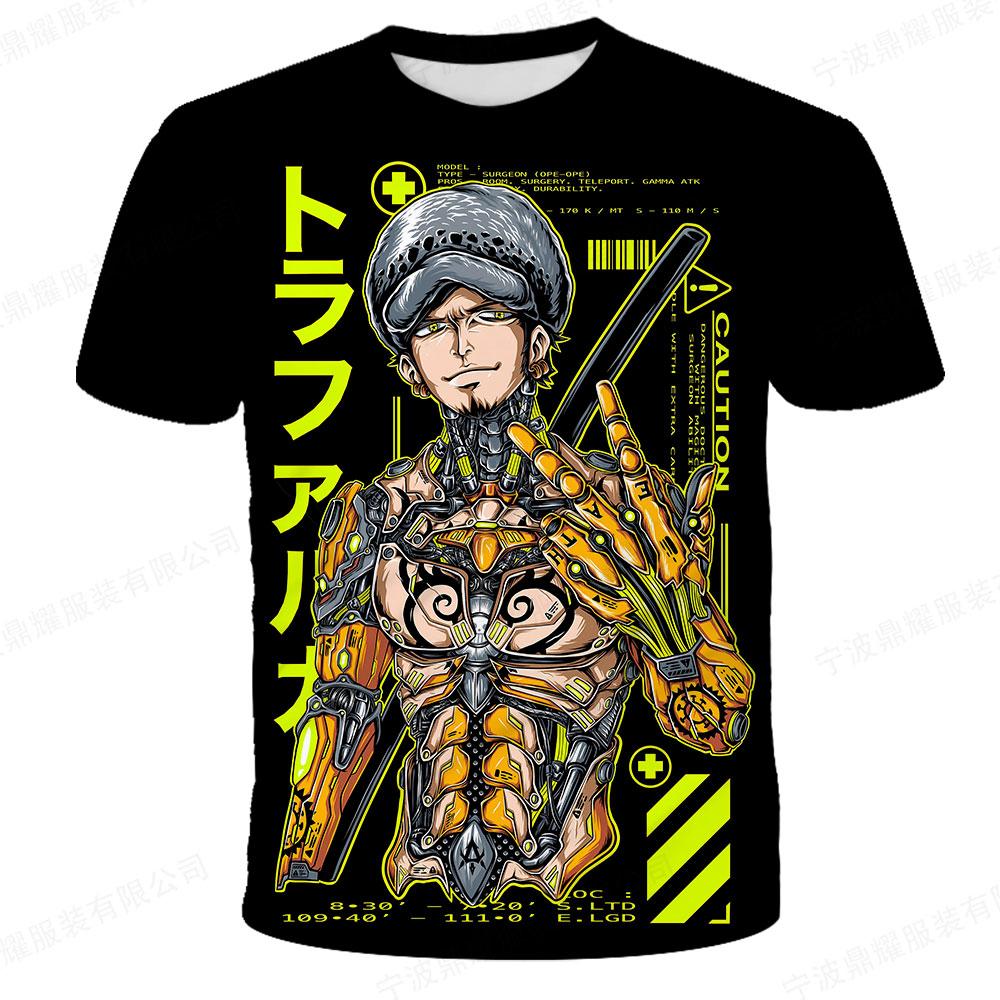 Mode Kid Anime One Piece Luffy T-Shirt Jungen Kleidung Kinder Jungen T-Shirt Kinder T-Shirt Sommer Kurzarm Tops Tees