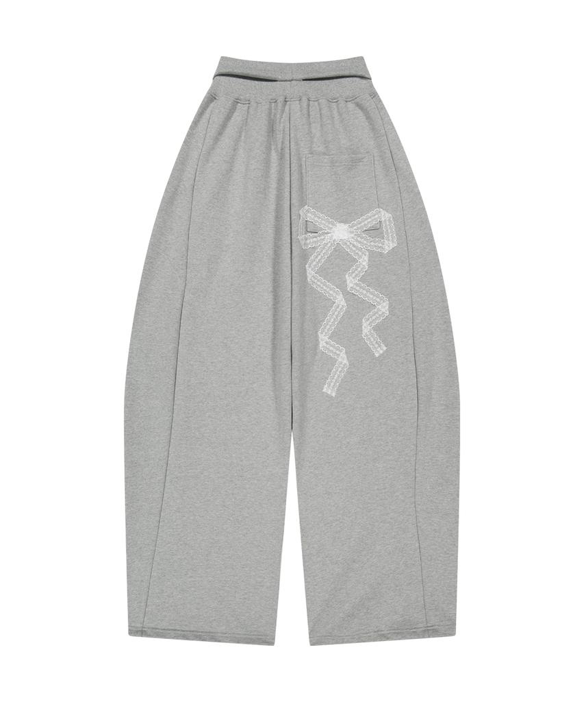 ILLIGO Lace Ribbon Sweatpants Melange