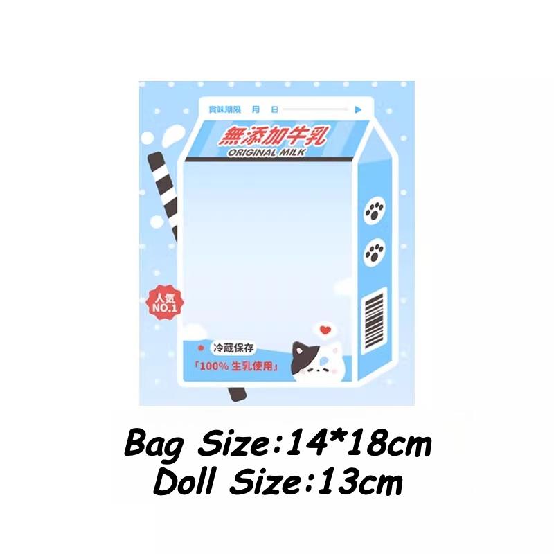 Kawaii Toast Doll Bags for Girls Toys Storage Pink Strawberry Cake Bag 13cm Doll Storage Bags Japan Style New Arrival Wholesales