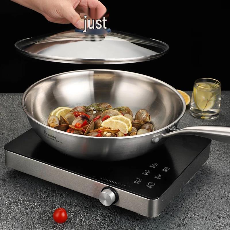 Bailunsi Penguin 32cm Three-Layer Steel Wok