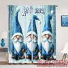 2pcs,Curtains Cute Gnomes Snowy Season (3) Chic Curtain Chic Prints Light Filtering Curtains Outdoor Decorations Ldeal for