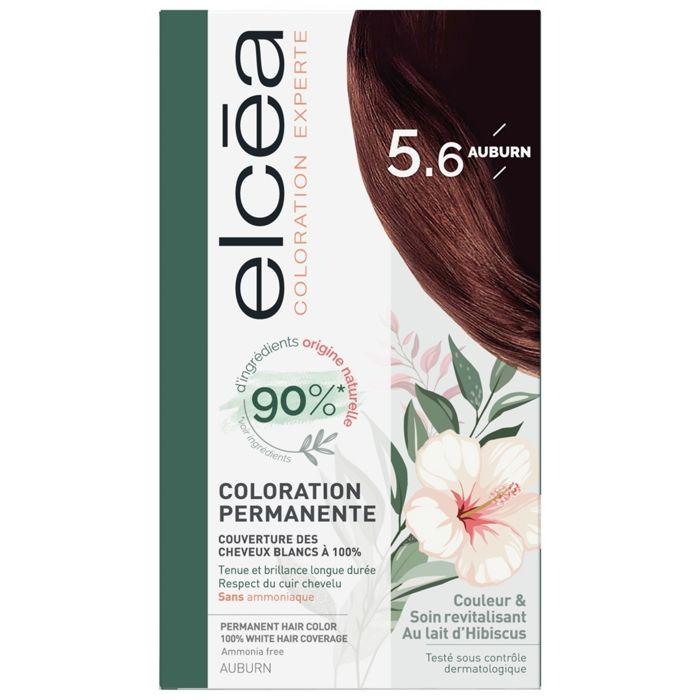 Coloration Permanente - ELCEA - 5.6 Auburn - Sans Ammoniaque - Crème - Tous Types De Cheveux