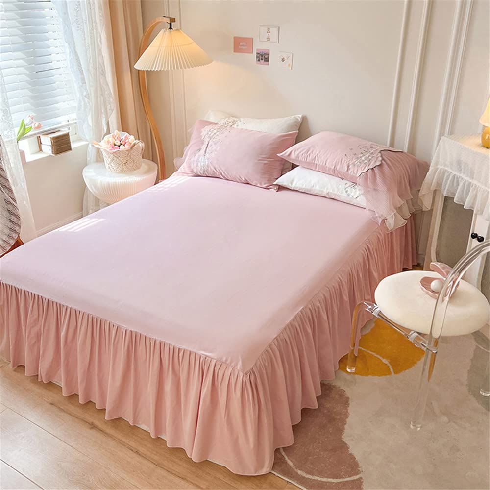 Laikor Duvet Cover Set Bed Duvet and Cotton Bedding Set with Active Suitable for and Lace Size Type 3-Piece/4-Piece (Includes Skirt, Cover,