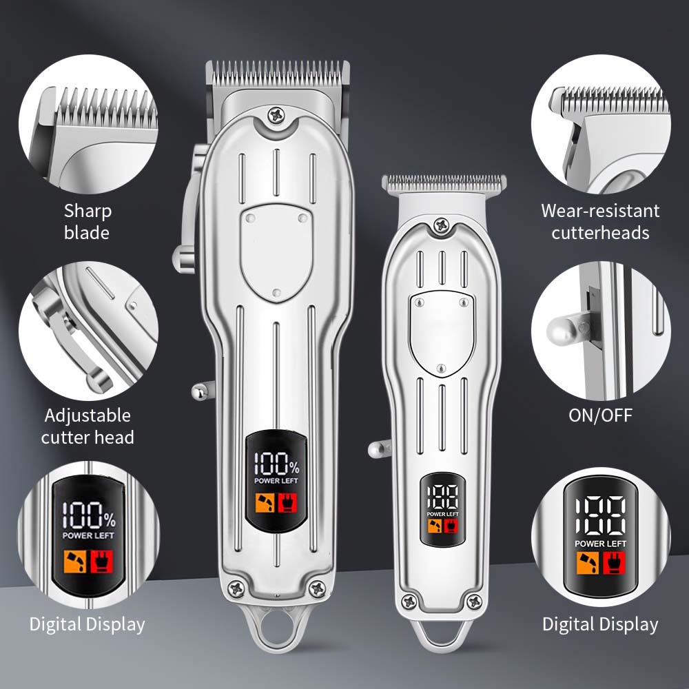 2in1 Electric Hair Clipper Hair Cutting Kit for Men Cordless Hair Trimmer Set/1 Pc Professional Hair Trimmer Gifts for Men