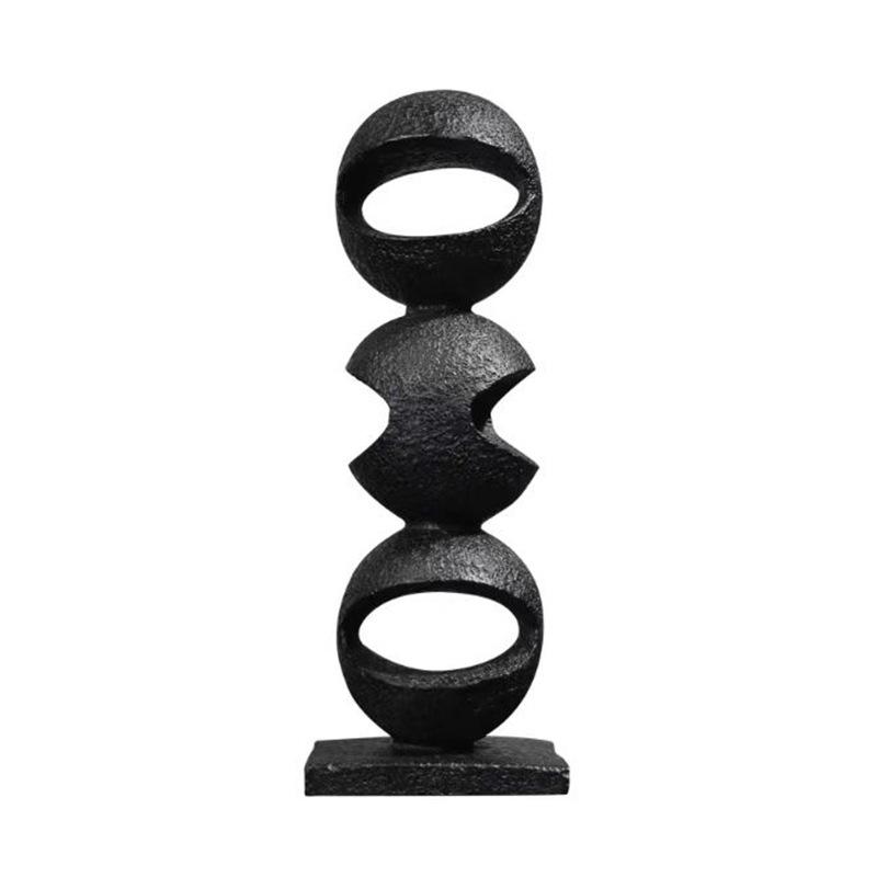 Minimalistisches Musterzimmer Hotel Abstrakte Geometrische Halbkreisförmige Ornamente Modern Kreatives Wohnzimmer Eingang Weiche Dekorationen