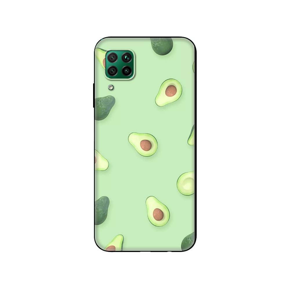 Black Tpu Case For Huawei P30 Lite P30 Pro P40 Case For Huawei P40 LITE E P Smart 2020 Case Cover Green Avocado