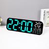 3D LED Wall Clock, Black, Remote-Controlled, Korean Style, Can Hang or Stand.
