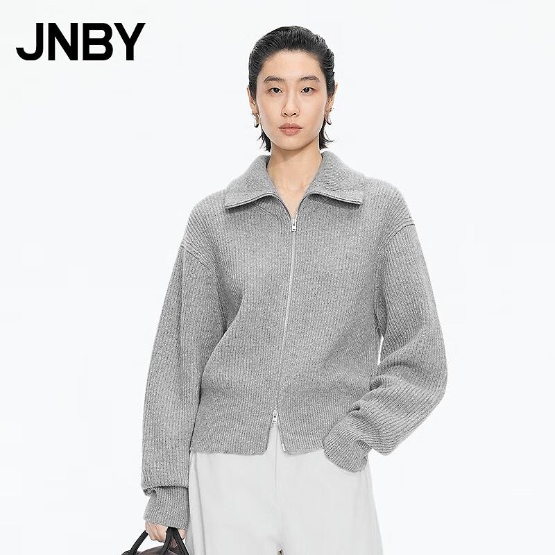 JNBY Wool Knit Loose Lapel Cardigan