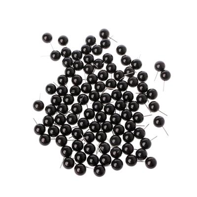 100 Stück Glasaugen 4 bis 14 mm Nadelfilz-Set, schwarze Bohnen, Puppen, Puppen, Basteln