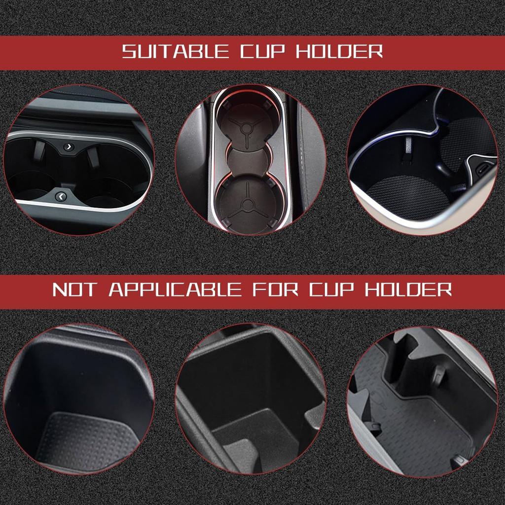 2 In 1 Car Cup Holder Expander With Phone Holder, 2.6"-3.93" Vehicle Cupholder Extender Adapter With Expandable Base, Auto Interior Water Bottle