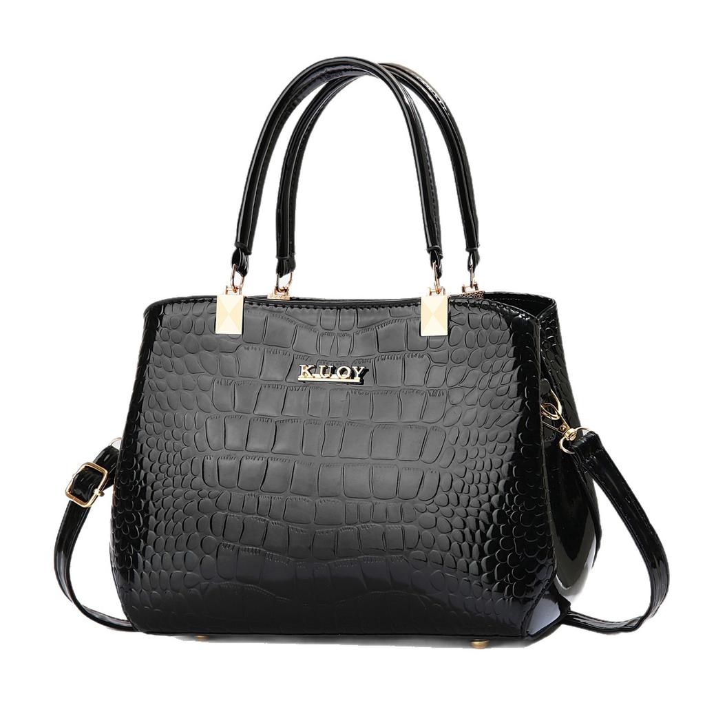 New Trendy Simple Crocodile Pattern Women Handbag Elegant All-match Portable Shoulder Crossbody Daily Handbag