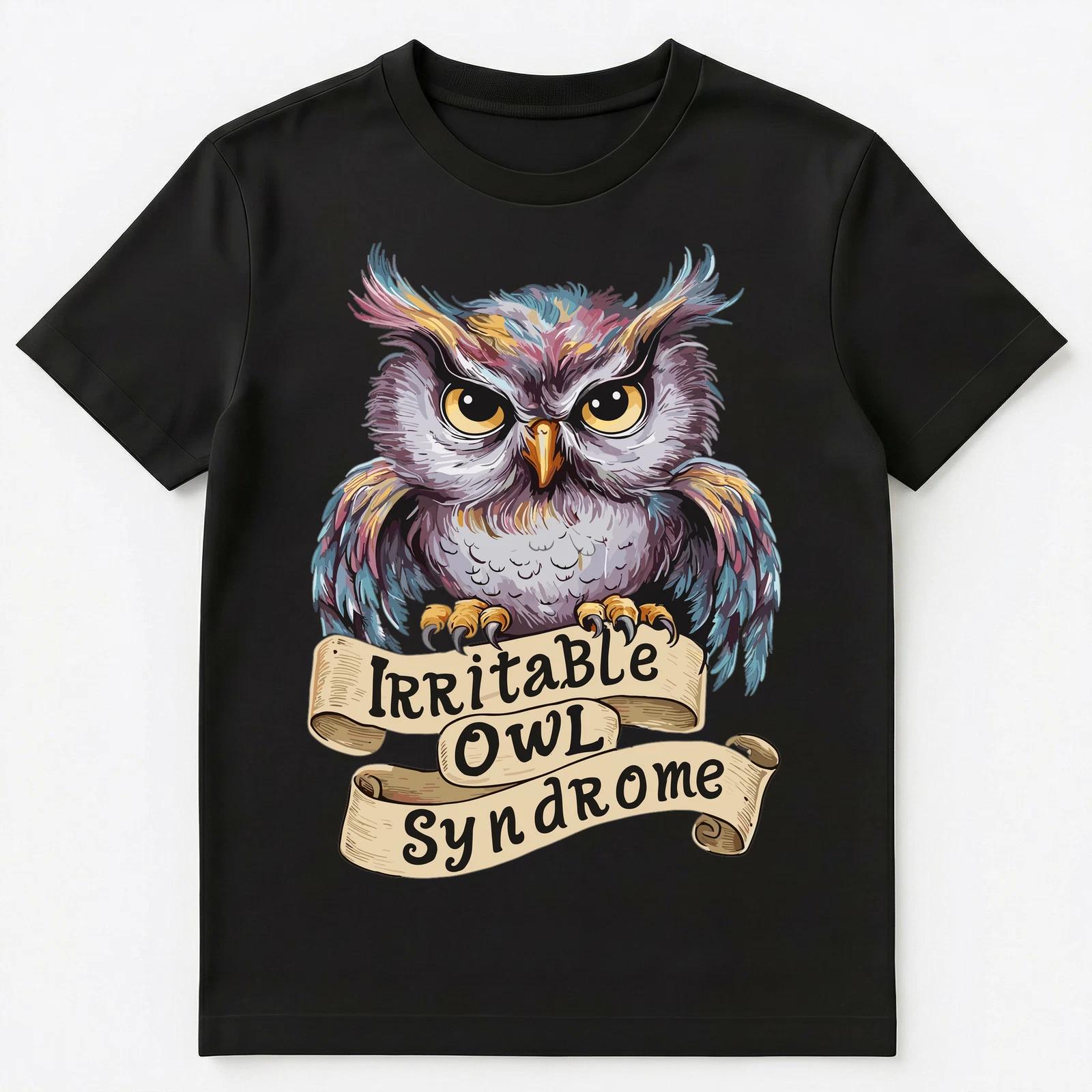 Funny Irritable Owl Syndrome Bowel Pun Unisex T-Shirt S