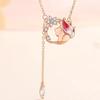 Cute Nine-Tailed Fox Fringed Pendant, Little Fox Necklace, High-Value Light Luxury Collarbone Chain, Versatile Temperament Neck Chain