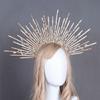 Unique Punk Snake Artistic Hair Band Spiked Head Accessory for Adults Hair Hoop with Metallic and Snake Cosplay Maid