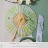 Folding Hand Fan, Portable Windmill Fan, Rotating Round Fan, Traditional Dance Fan, Hanfu Cheongsam Show, Summer Cooling Fan
