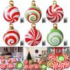 24 Inch Light Up PVC Inflatable Christmas Ball Large Outdoor Decorated Ball New Years Christmas Ornaments Holiday Decor