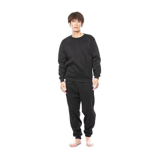 Sweatshirt, Brushed Lining, Men's, Women's, Top and Bottom Set, Autumn/winter, Room Wear, M/L/LL/3L/4L/5L, Loose Silhouette, Loungewear, Warm Pajamas