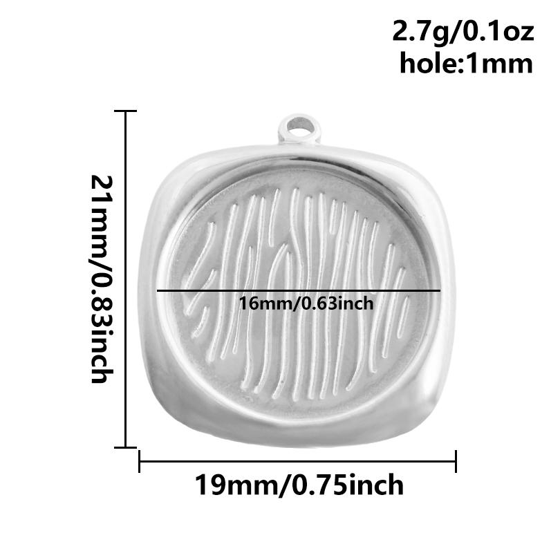 6 Stück Nicht verblassend Oval Quadrat Herz Anhänger Leere Tablett Basis Fassungen DIY Schmuckherstellung Zubehör Edelstahl Anhänger Charm Großhandel