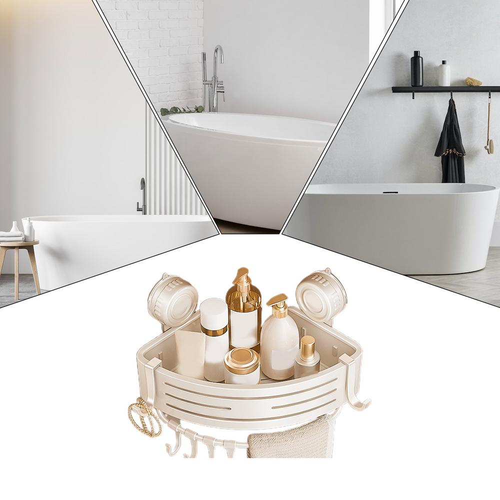 Corner Shower Shelves Sturdy Bathroom Shower Organizer Reusable Kitchen Corner Organizer Storage Corner Shower Organizer For