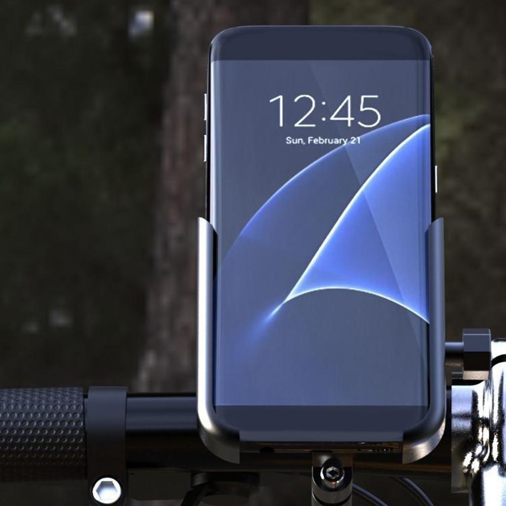 Aluminum Motorbike Cell Phones Clamp Adjustable View Angles Phone Brackets Quick Installation Heavy Duty Bike Phone Rack