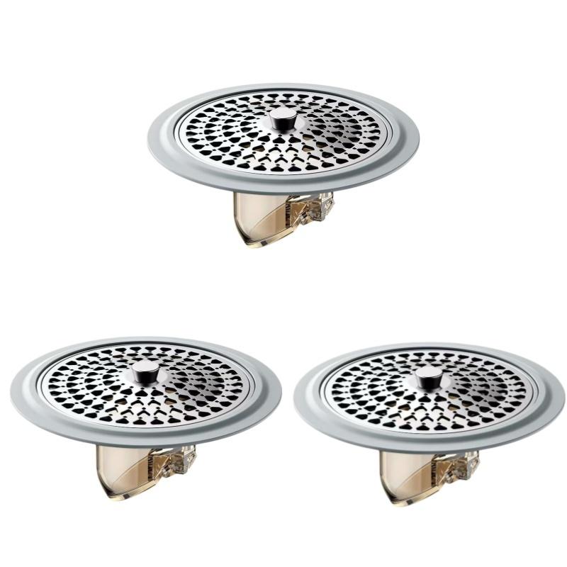 Stainless Steel Floor Drain Strainer Anti Odor Insect Proof Universal Fit for Laundry Bathroom Shower Kitchen