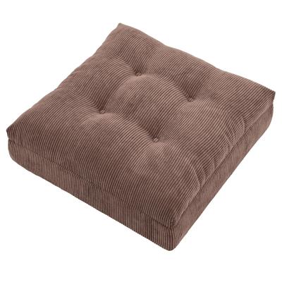 Baibu Home Zabuton Low Resilience High Slowly Sinking 42 Square Floor Corduroy Cover Floor New 3 Layer Structure Cushion, + Resilience, Thick,