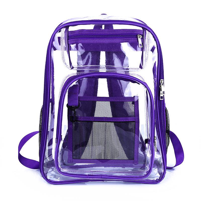 Transparent Waterproof PVC School Backpack - Large Capacity, Hot Sale