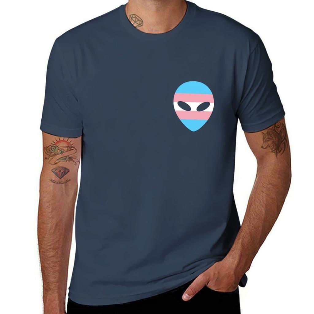 Transgender Alien T-Shirt T Shirts for Man Cotton Soft Anime T Shirts Oversize Man T Shirt Graphic T-Shirt