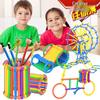 320-Piece Smart Sticks: Interlocking Magic Wands for Early Education and Kindergarten Building Fun