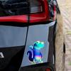 1Pcs Holographic Wave Lizard Vinyl Decal, Rainbow Waterproof For Rear Window, Helmet & Laptop Decor
