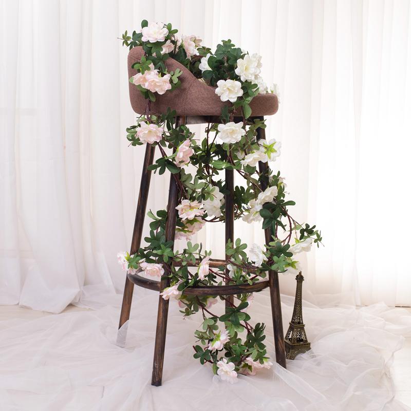 Artificial Rose Vine Hanging Basket and Arch Decoration