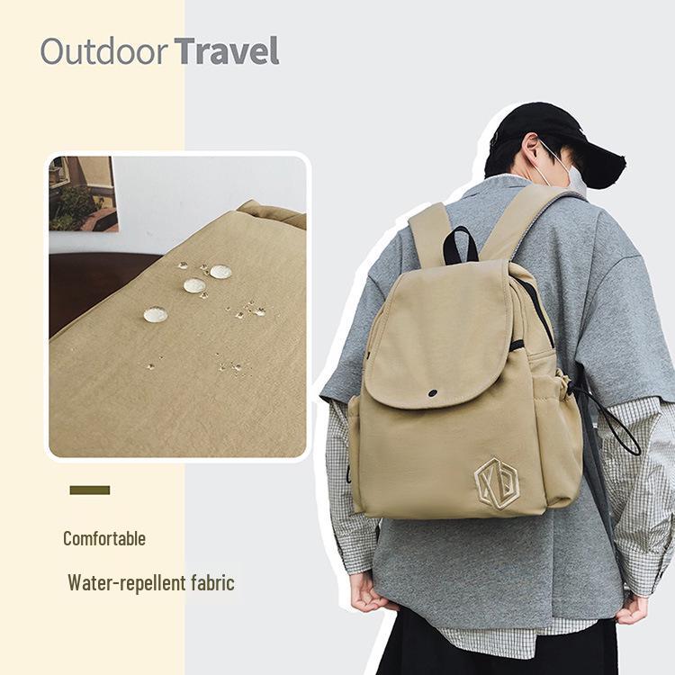 2025 Minimalist Lightweight Backpack: Versatile Flap Shoulder Bag for Outdoor Travel, Unisex Casual Style