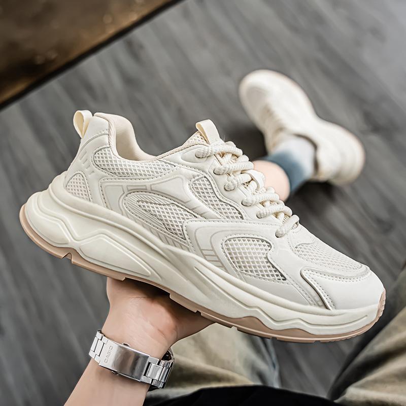 Neue Mode Herren Vier Jahreszeiten Bequeme Dicke Sohle Schuhe Studenten Jungen Trendige Weiche Sohle Atmungsaktive Lässige Lauf-Sneaker