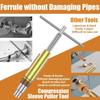 Compression Sleeve Puller Tool, Ferrule Remover for 1/2” Compression Fittings Only, Remove Nut & Ferrule of Pipe, Zinc-Plated Steel Plumbing Tools