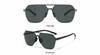 Fashion 2026 Square Frame Polarized Sunglasses for Men - Double Bridge, UV Protection, Ideal for Outdoor Driving