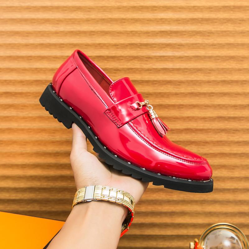 New Men Formal Shoes PU Pointed British Casual Business Le Fu Shoes Gentleman Designer Shoes Size 38-46 Men Shoes