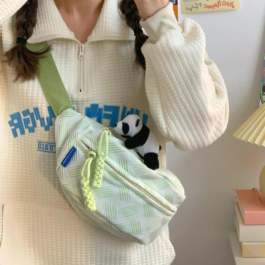 Stilvolle koreanisch-japanische Bauchtasche: Damen Umhängetasche mit mehreren Fächern für Radfahren und den täglichen Gebrauch