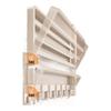 Baihan No-Drill Milk White Bathroom Towel Rack with Shelf