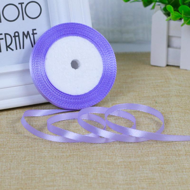 0,6 cm Vit Satinrosband för DIY Tårtdekoration