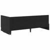 L shaped bed frame with headboard black 100 cm x 200 cm velvet