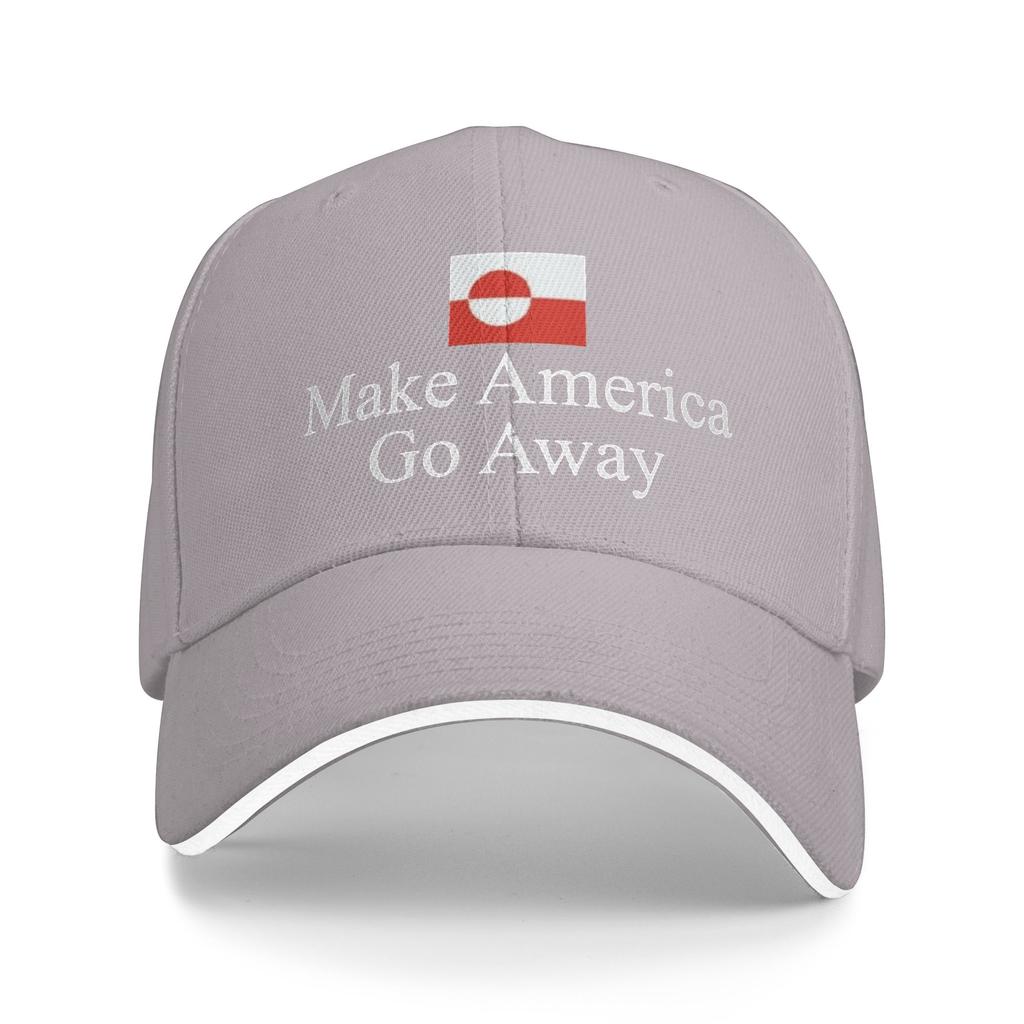 Make America Go Away Greenland Suppport Adjustable Hat Summer Golf Cap Women Unisex  2026 Baseball Cap Casual Outdoor Sunshade