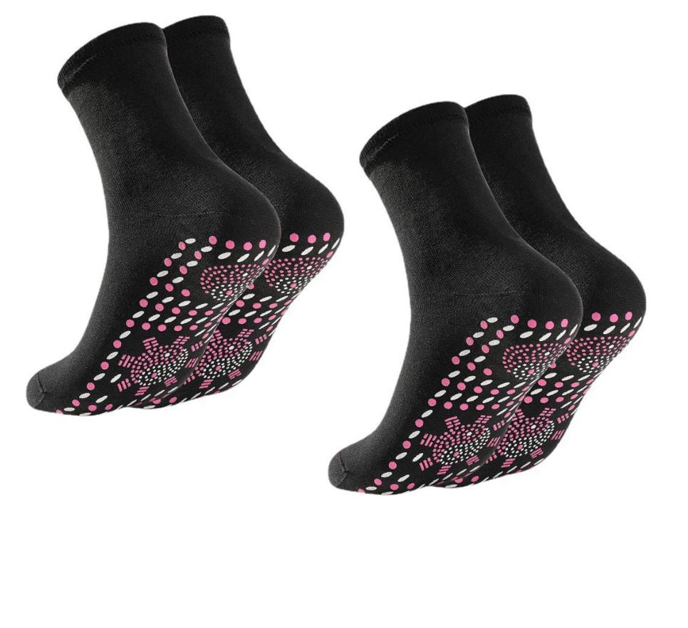 1/3Pairs Tourmaline Slimming Health Sock Winter Elastic Thermal Self-Heating Sock Health Care Socks Short Sock Magnetic Therapy