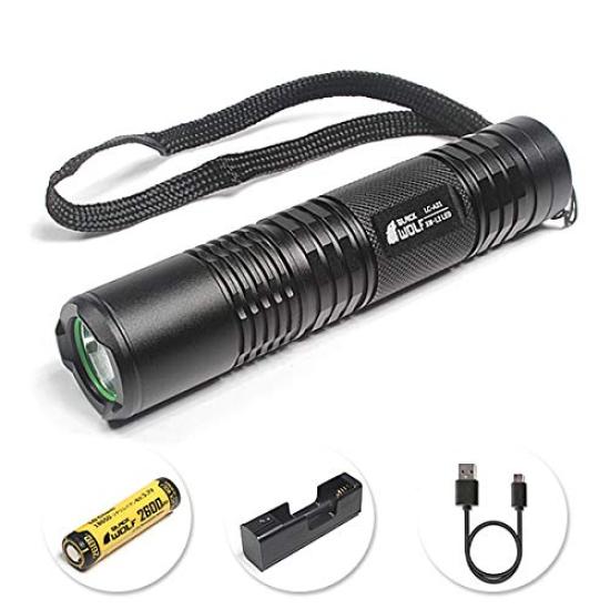 BLACKWOLF 950 Lumens Cree Rechargeable LED Compact and with Memory Ideal for Bicycles and and Waterproof with IPX8 18650 Battery LC-A31 XM-L2