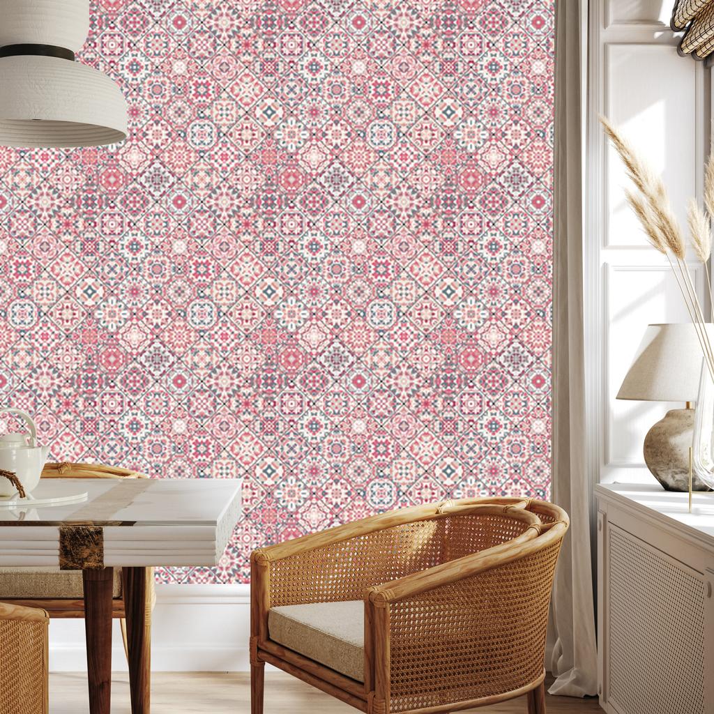 Colorful mosaic wallpaper in oriental style for living room and bedroom 50x1000