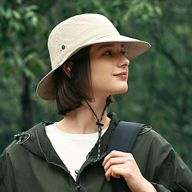 Water Resistant Bucket Hat for Women 6cm Brim Sun Hat Foldable Hangable Outdoor Use Hiking Camping Panama Caps Quick Drying Basin Cap