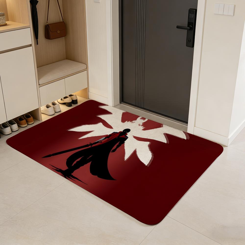 game D-Devil May Cry Floor Mat Flannel Door Mat Non-Slip Absorbent Washable Indoor Home Rug